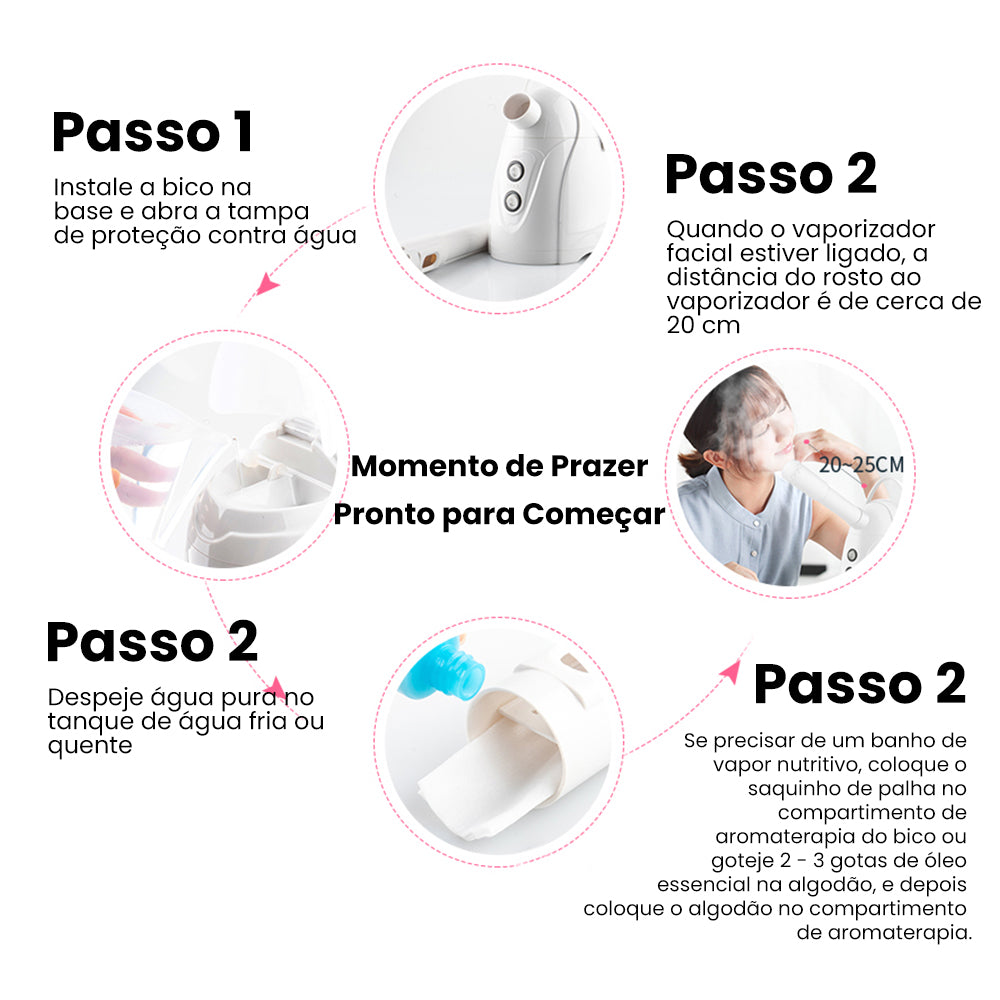 KSKIN Aparelho de vapor facial quente e frio KD169A